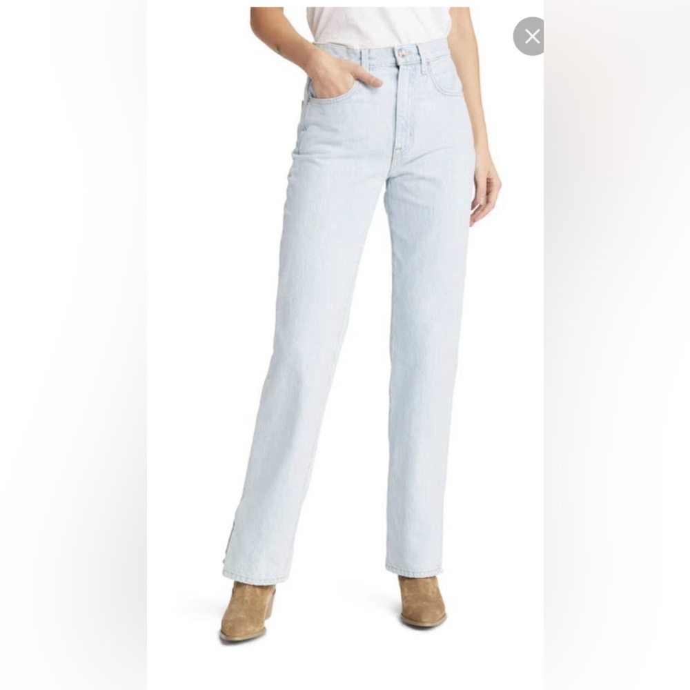 NWT SLVRLAKE Sophie Crop Light pale Blue Jeans ‘Love Song’ Wash